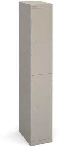 Bisley Lockers with 2 Doors 457mm Deep - Grey