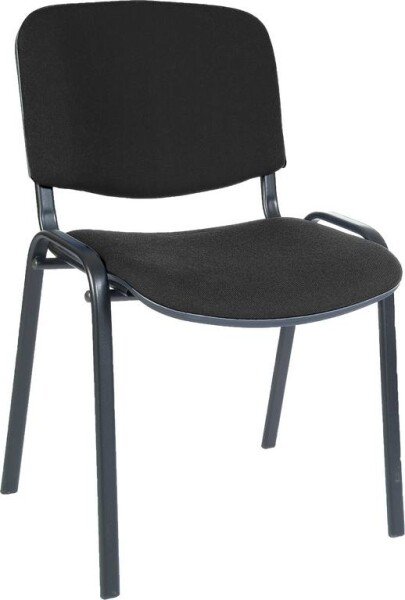 Teknik Conference Black Frame Fabric Chair - Black