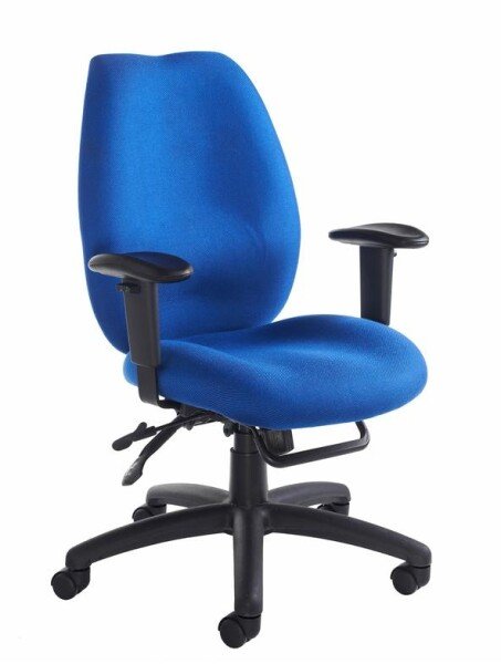 Gentoo Cornwall Operators Chair with Adjustable Arms - Blue