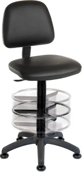 Teknik Draughter Ergo Blaster PU Deluxe Chair - Black