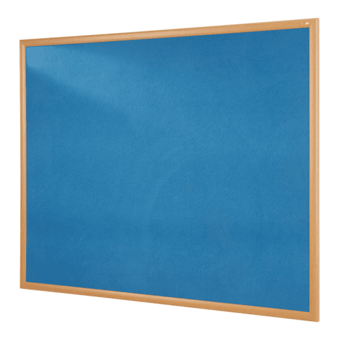 Eco Recycled Light Oak Noticeboard - 1200 x 2400mm - Blue