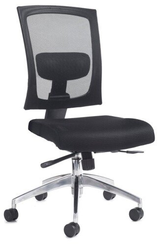 Dams Gemini Task Chair with No Arms - Black