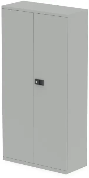 Dynamic Qube Stationery 1850mm 2-Door Cupboard with Shelves - Goose Grey