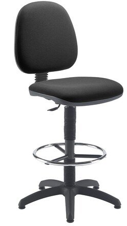 TC Zoom Mid Back Factory Fixed Chair - Charcoal