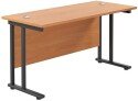 TC Twin Upright Rectangular Desk with Twin Cantilever Legs - 1200mm x 600mm