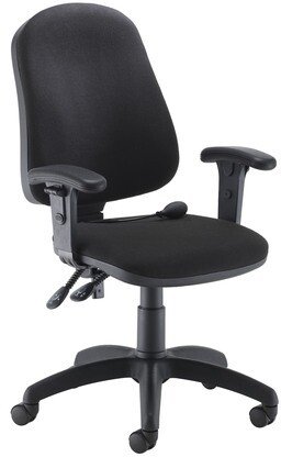TC Calypso Ergo Chair with Adjustable Arms - Black