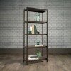 Teknik Industrial Style 4 Shelf Bookcase Smoked Oak