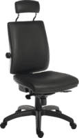 Teknik Ergo Plus HR 24 Hour Faux Leather Chair - Black