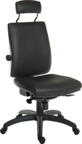 Teknik Ergo Plus HR Faux Leather Chair - Black