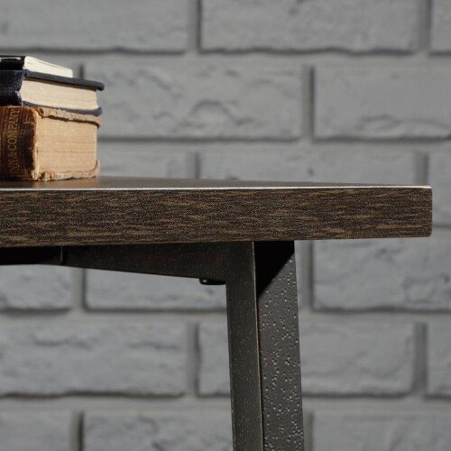 Teknik Industrial Style Bench Smoked Oak Home Desk - (w) 1054mm x (d) 470mm
