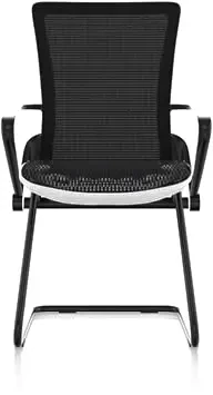 Comfort Lii Cantilever Guest Chair Black Frame & Base, Black Mesh