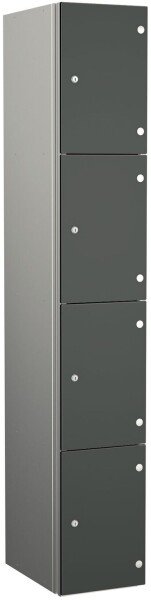 Probe Zenbox Four Compartment Locker - 1800 x 400 x 400mm - Dark Grey