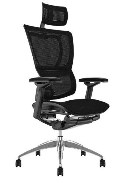 Comfort Mirus Mesh Chair with Headrest - Black