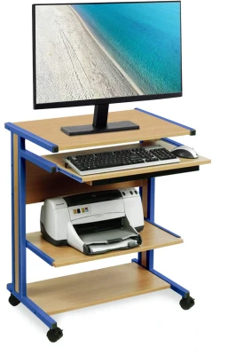 Monarch Computer Trolley Compact Workstation with Adjustable Height