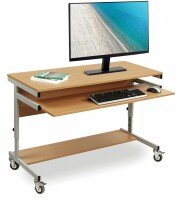 Monarch Computer Trolley - Large Workstation with Adjustable Height