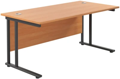 TC Twin Upright Rectangular Desk with Twin Cantilever Legs - 1600mm x 800mm