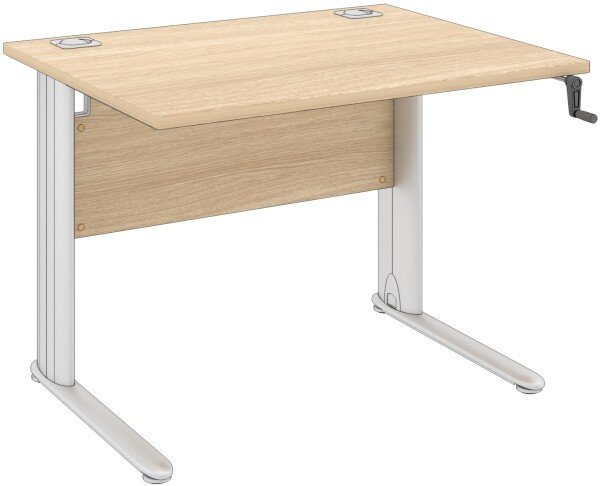 Elite Optima Plus Rectangular Height Adjustable Desk MFC - W800 x D800 x H650-850mm