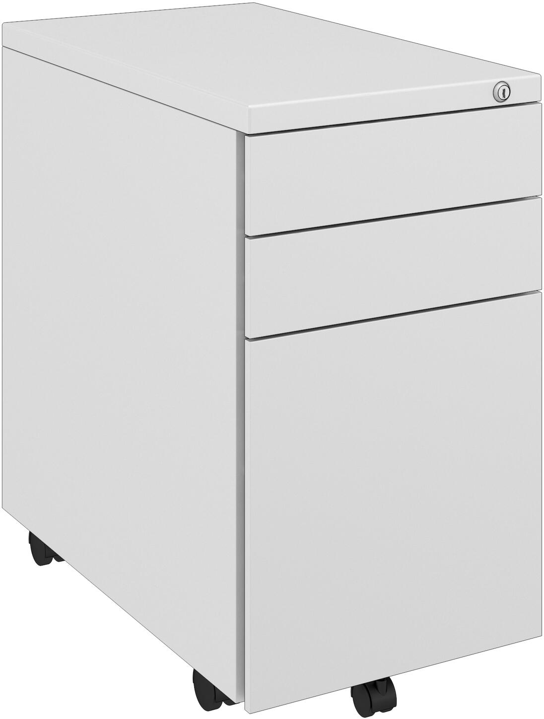 Elite 3 Drawer Narrow Mobile Steel Pedestal Office Furniture Direct