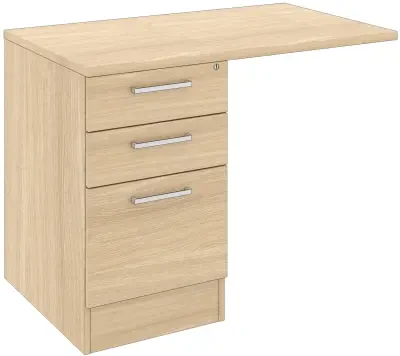 Elite Desk High 3 Drawer with Flyover Top