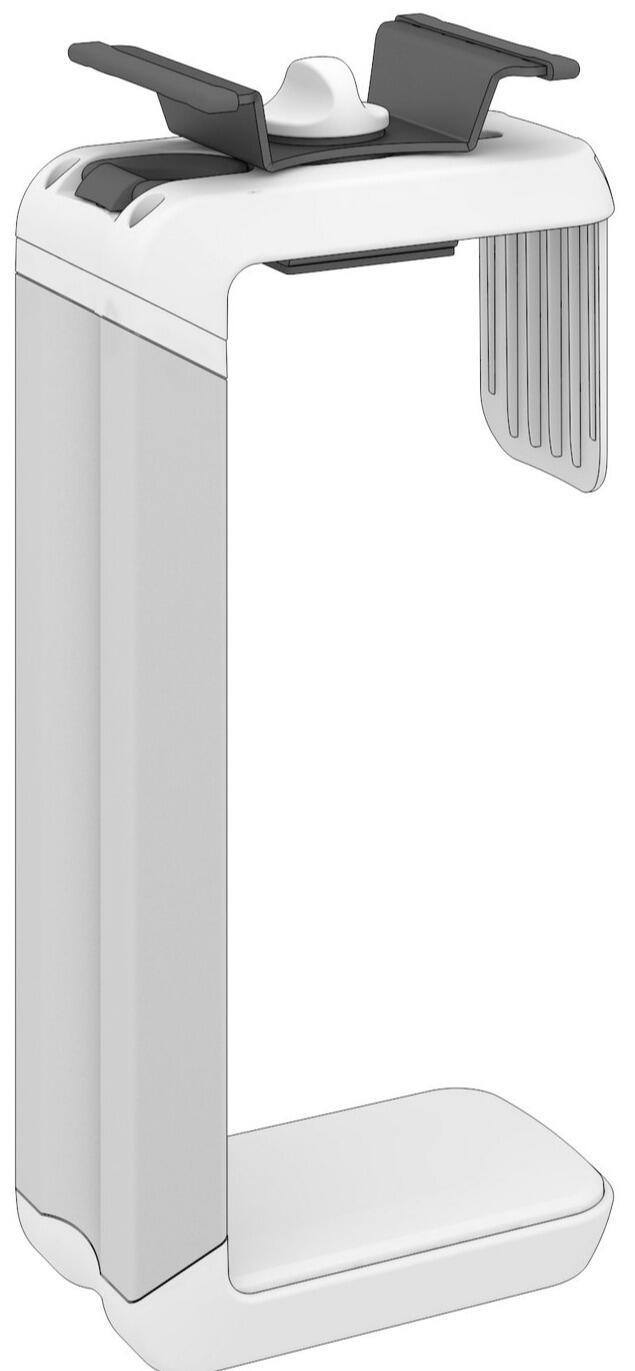Elite Progress Plus White CPU Holder with Full Rotation Office