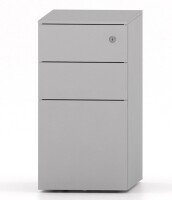Formetiq Cube Narrow Mobile Steel 2 Personal Drawers 1 File Drawer