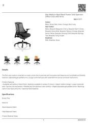 FlexMediumBackBlackFrameTaskOperatorOfficeChairwithArms