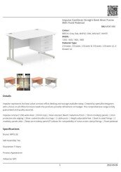 Impulse Cantilever Straight Desk Silver Frame with Fixed Pedestal