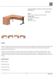 Dynamic Impulse Corner Desk with Cable Managed Leg and 800mm Fixed Pedestal Left Data Sheet