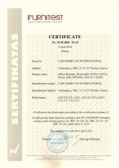 NOVA NOVA Wood OPTIMA AIR ONE H T EASY Work Tables Certificate 2021 04 04