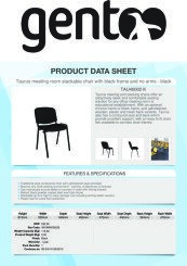Dams Taurus Black Frame Chair Data Sheet