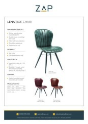 ZAP Product Sheet Lena Side Chair