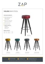 ZAP Product Sheet Malibu Bar Stool