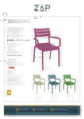 ZAP Product Sheet Paris Armchair