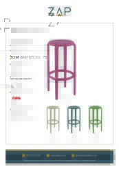 ZAP Product Sheet Tom Collection Bar Stool 75