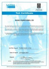 Dams Furniture Certification
