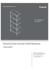 Industrial Style Chunky 4 Shelf Bookcase Instructions