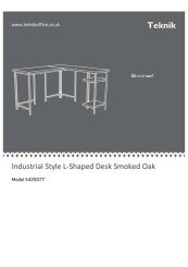 Industrial Style L Shaped Desk Smoked Oak Instructions