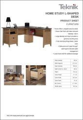 Teknik L-Shaped Desk Specification