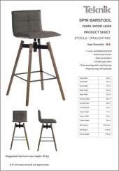 Spin Barstool Dark Wood