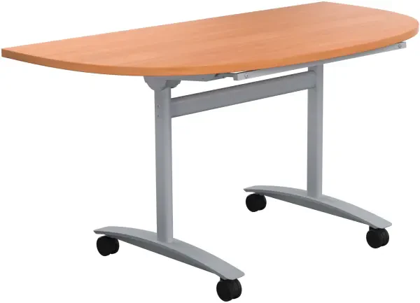 TC One Tilting D-End Table - 1400 x 720 x 700mm - Beech
