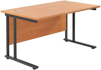 TC Twin Upright Rectangular Desk with Twin Cantilever Legs - 1200mm x 800mm