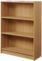 Essentials Low Wide Bookcase - Oak