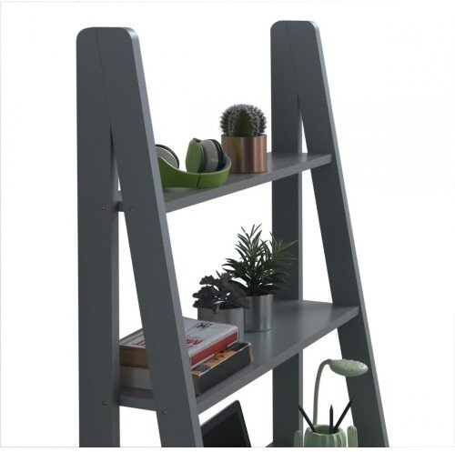 Riva Tall Ladder Desk - Dark Grey