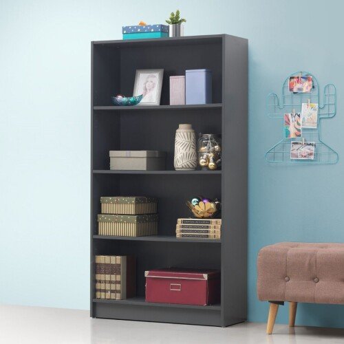Essentials Tall Bookcase - Grey