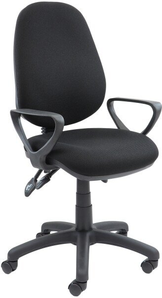 Gentoo Vantage 200 - 3 Lever Asynchro Operators Chair with Fixed Arms - Black