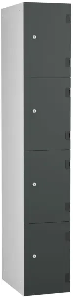 Probe Shockbox Four Tier Overlay Door Locker 1780 x 305 x 390mm - Dark Grey